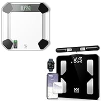 FITINDEX Bathroom Scale for Body Weight and Smart Scale for Body Weight and Fat, 8 Electrode Full Body Composition Scales with BMI, Body Fat, Muscle Mass, 50 Measurements