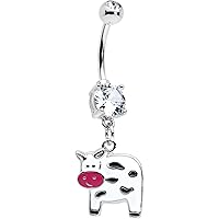 Body Candy Cute Moo Cow Belly Ring