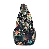 Fashion Chest Sling Bag For Women Men'S Crossbody Shoulder Backpack Adjustable Strap Travel Hiking Gym Daypack Unisex