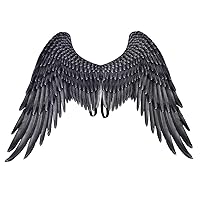 Non-Woven Fabric Festive Party Angel Wings Suitable for Men and Women Decorative Wings (Black)