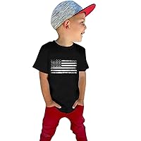 Toddler Kids Baby Girls Boys 4th of July Summer Short Sleeve Independence Day T Shirt Tee Tops Sequin Top for Boys