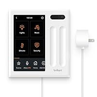Smart Home Control (Plug-In Panel) — Alexa Built-In & Compatible with Ring, Sonos, Hue, Google Nest, Wemo, SmartThings, Apple HomeKit — In-Wall Touchscreen Control for Lights, Music, & More