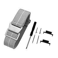 [RichieStrep] 22mm French Troops Parachute Style Watch Band Elastic Fabric Nylon Watch Strap Hook Buckle for Casio GA2100 GShock
