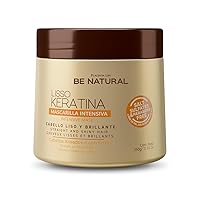 PLACENTA LIFE BE NATURAL LISSO KERATINA Mask with Hydrolyzed Keratin for a Straight and Shiny Hair- No More frizz- Have a perfect Smooth - (350 ml/11.83 fl.oz)