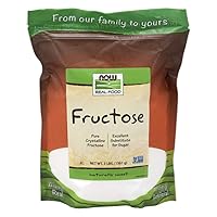 NOW Foods, Fructose, Pure Crystalline Frustose, Excellent Substitute for Sugar, Certified Non-GMO and Kosher, 3-Pound (Packaging May Vary)