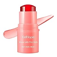 Cooling Water Jelly Tint, Chill (Red) - 0.17 oz - Sheer Lip & Cheek Stain - Buildable Watercolor Finish - 1,000+ Dewy Finish, Vegan & Cruelty-free (PK)