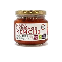 Korean Bottled Kimchi, Original Authentic Tasteful Bottle Napa Cabbage Kimchi, Vegan Gluten Free [No Preservatives] - 7.58 oz (3 Bottles)