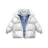 Kids Toddler Baby Girls Boys Winter Warm Thick Solid Cotton Long Sleeve Padded Jacket Coat Boys Winter Coats Size