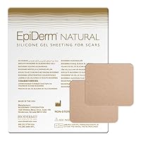 Epi-Derm Patch - 2 x 2.5 in - (1 Pair) (Natural) Silicone Scar Sheets from Biodermis