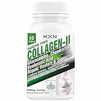 MK Collagen Type 2 Supplement with Glucosamine, Chondroitin, MSM, Boswellia, Hyaluronic Acid, Vitamin D3, as Joint Support Supplements Organic Collagen Protein Peptides, Men, Women- 60 Tablets