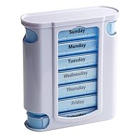 7 Day Pill Box & 4 Times a Day Pill Organizer,Pill Reminder with 28 compartments in a Storage/Travel Pill Box Case for Pill Medicine Vitamin