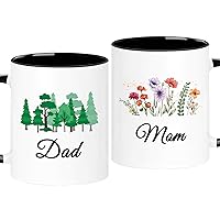 Mom and Dad Coffee Mugs Set of 2, New First Parents Mom Dad Gifts, Pregnancy Announcement for Parents, Valentines Day Fathers Day Mothers Day Anniversary Christmas Birthday Presents,11oz