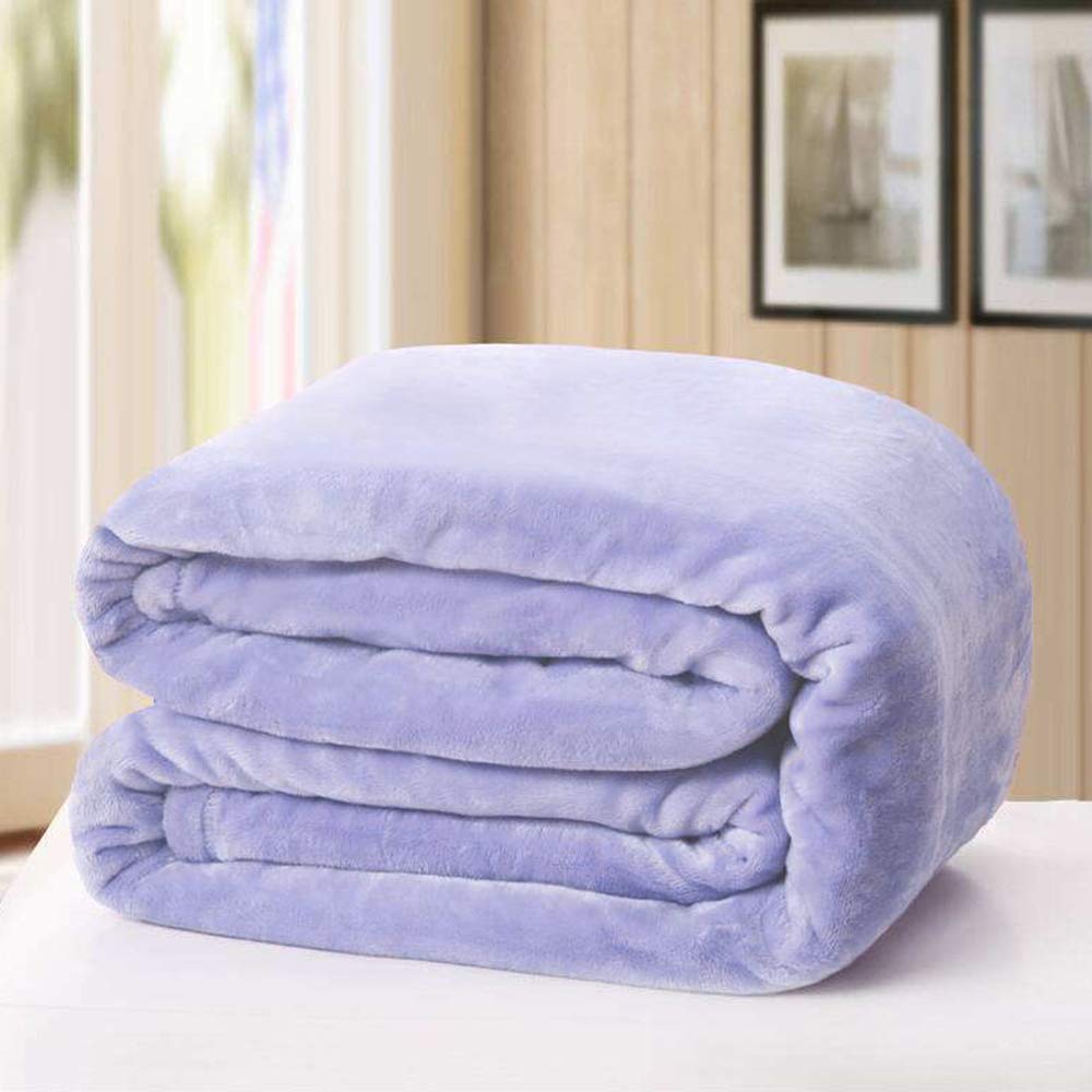 CLOTHKNOW Purple Flannel Bed Blankets King Luxury Lavender Large Bed Blankets Purple King Blankets Lightweight Blankets and Throws Cozy Couch Bed S...