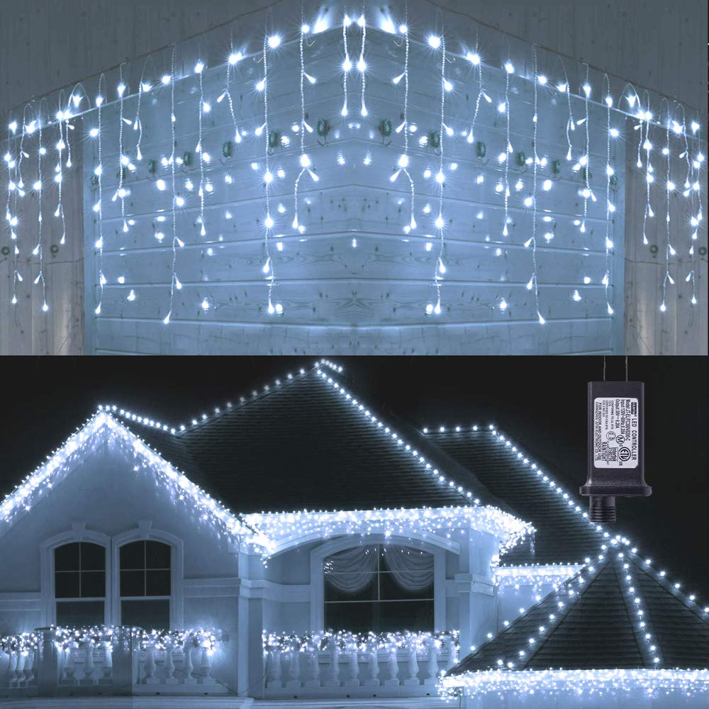 Mua Toodour Christmas Icicle Lights Outdoor, 360 LED 29.5ft 8 ...