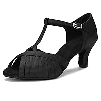 Yokala Womens Ballroom Dance Shoes Social Performance Professional Latin Salsa Practice Dance Sandals 2.5