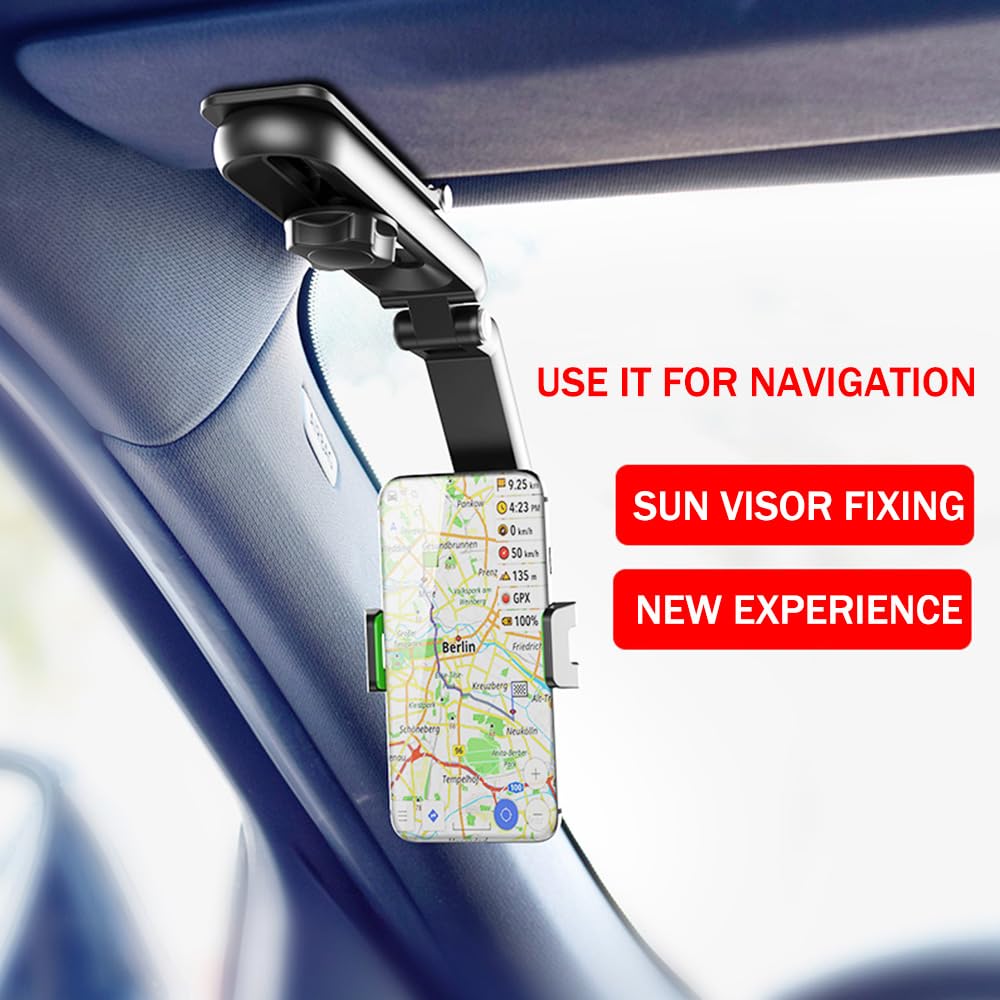 Vangoddy Clip On Sun Visor Dashboard Car Cradle Phone Mount for Google Pixel 8 Pro, 8, 7a, Fold, 7 Pro, 6a, 6 Pro, 6