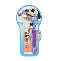 EZDOG Dental Care Kit Contains 3-Sided Toothbrush & All-Natural Vanilla Toothpaste | Helps Prevent Plaque & Tartar Buildup | Dogs Love the Taste, Large Breed