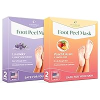 PLANTIFIQUE Foot Peeling Mask - 4 pack Dermatologically Tested to Repair Heels & Remove Dead Skin for Baby Soft Feet - Exfoliating Peel Mask for Cracked Feet