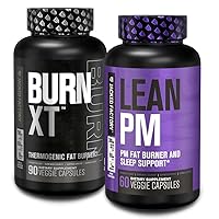 Jacked Factory Burn XT Thermogenic Fat Burner - Appetite Suppressant & Nootropic Energy Booster (90 Capsules) & Lean PM Weight Loss Supplement, Sleep Support | (60 Capsules)