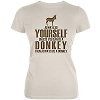 Always Be Yourself Donkey Cream Juniors Soft T-Shirt