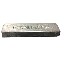 RotoMetals Zinc Ingot 99.7% min About 3.5 pounds Great for Small Castings/Weight- Made in USA