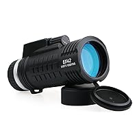 SVBONY SV42 8x42 Monocular for Adults, Compact Monocular Built-in Compass Rangefinder, FMC Waterproof Fogproof Pocket Monocular, Single Monocular Telescope for Bird Watching