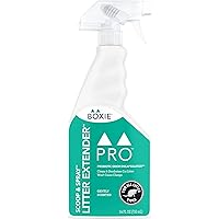 BoxiePro Scoop & Spray Litter Extender – Gently Scented- 24 oz- Probiotic Formula- Cleans and Extends The Life of Your Litter -Best Litter Box Odor Eliminator & Deodorizer