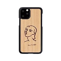Man&Wood I16828i58R iPhone 11 Pro Natural Wood Case, 5.8 Inches, iPhone Back Cover, Japanese Authorized Dealer