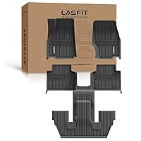 LASFIT Floor Mats Fit for Jeep Grand Cherokee L 2021-2024 (ONLY for 6-Passenger Without Center Console) All Weather Custom Fit Car Floor Liners