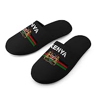 Kenyan Flag Men's Slippers Soft Non Skid House Shoes for Home Offce Spa