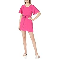 Sage Collective Women's Short Sleeve Mini Dress with Braided Belt