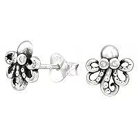 Animal .925 Sterling-Silver Very Tiny Stud Earrings (Hypoallergenic)