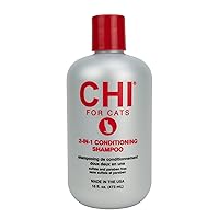 Chi for Cats 2 in 1 Shampoo and Conditioner for Cats, 16 oz | Best Cat Shampoo for Cats with Dry Skin | Sulfate & Paraben Free, pH Balanced for Cats, Made in The USA