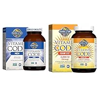 Garden of Life Multivitamin for Men - Vitamin Code Men's Raw Whole Food Vitamin Supplement & D3 - Vitamin Code Whole Food Raw D3 Vitamin Supplement