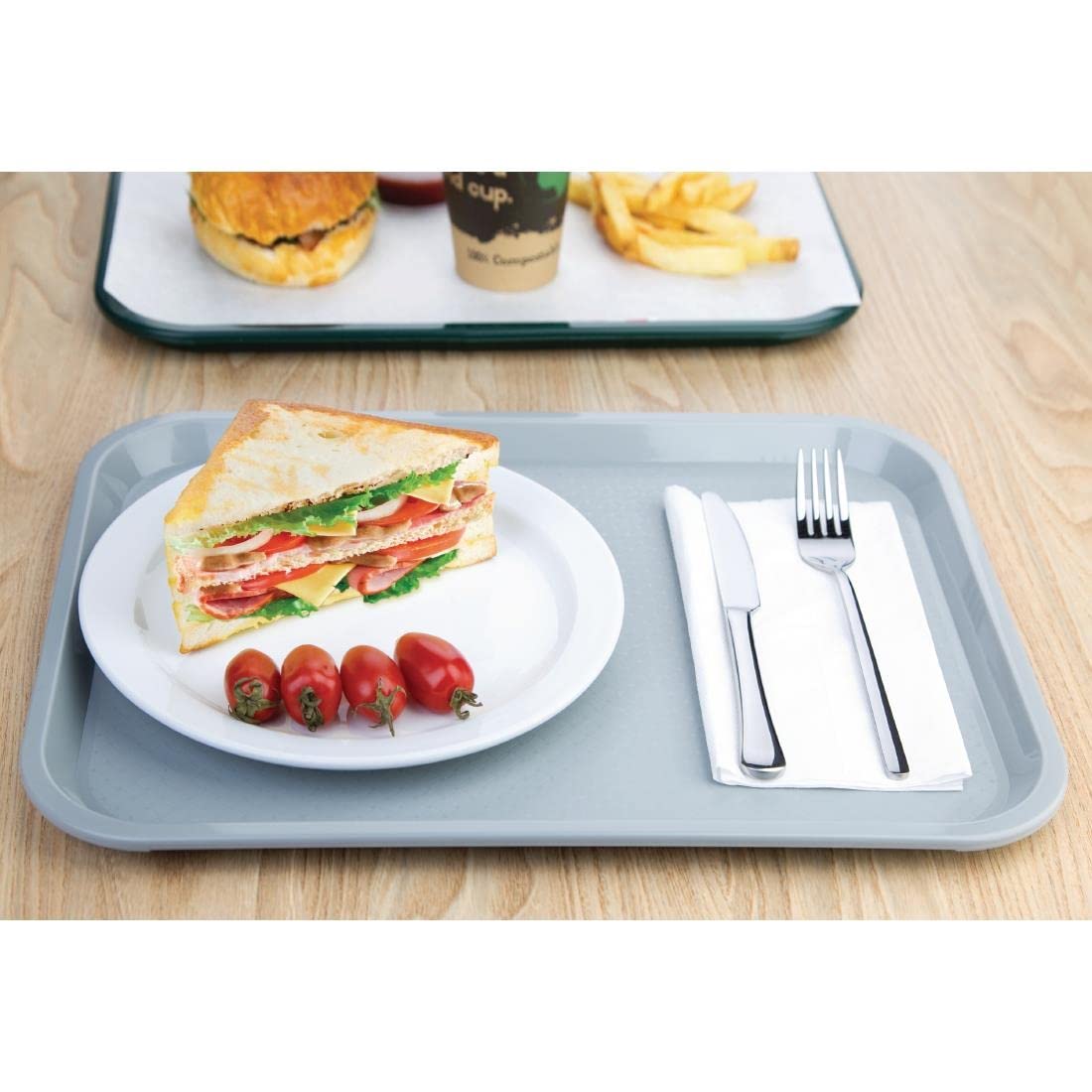 Carlisle FoodService Products CT121623 Café Standard Cafeteria / Fast Food Tray, 12