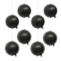 Round Black 4D Mini Foil Balloons 8pcs7