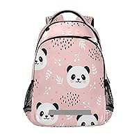 Cute Panda Pink Backpacks Travel Laptop Daypack School Book Bag for Men Women Teens Kids