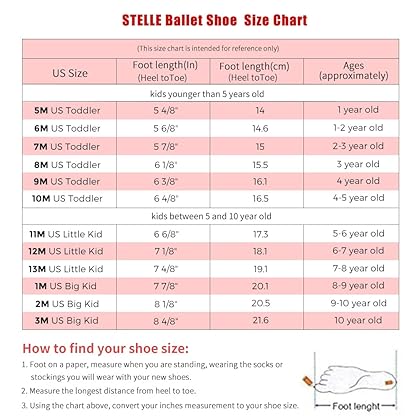 Stelle Ballet Shoes for Girls Toddler Ballet Slippers Soft Leather Boys Dance Shoes for Toddler/Little Kid/Big Kid