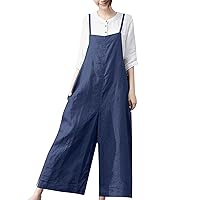 Womens Casual Loose Overalls Jumpsuits Pants Romper Bib Jumpsuit Overalls Trousers Bib Oversize Trousers Womens