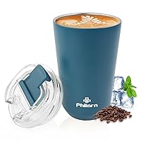 PHILORN Coffee Mug with Lid, 12 OZ Travel Mug, Leak-proof to go Coffee Mug, Stainless Steel Thermal Coffee Mug with Double Wall, Insulated Coffee Tumbler for Men and Women for Hot & Cold Drinks