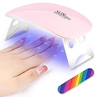 Mini Gel Nail Lamp, Portable Professional 6W UV LED Gel Nail Dryer with USB, Curing Lamp Professional Nail Art Tool Accessory for All Gel Nail Polish, Mother Gifts