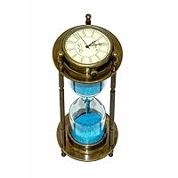 Antique Vintage Maritime Brass 5 Minute Sand Timer Nautical Hourglass Art Deco