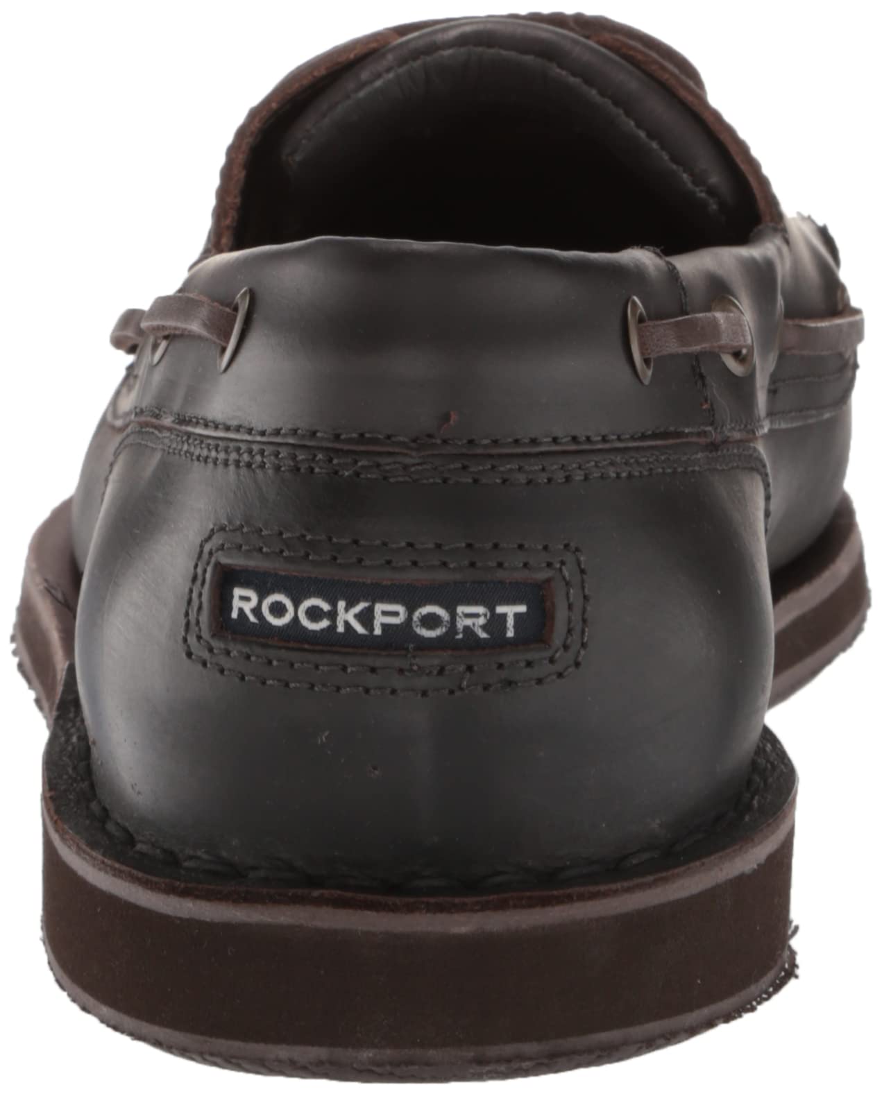 Rockport Men's Perth Boat Shoe, Dark Brown Pull Up, 9 X-Wide