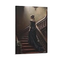 ESyem Posters Victorian Lady Art Print Vintage Poster Canvas Art Poster And Wall Art Picture Print Modern Family Bedroom Decor 08x12inch(20x30cm) Frame-style