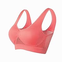 2024 New Sports Bras for Women Large Size Breathable Cool Liftup Air Bra Hollow Breathable Mesh Hole Underwear