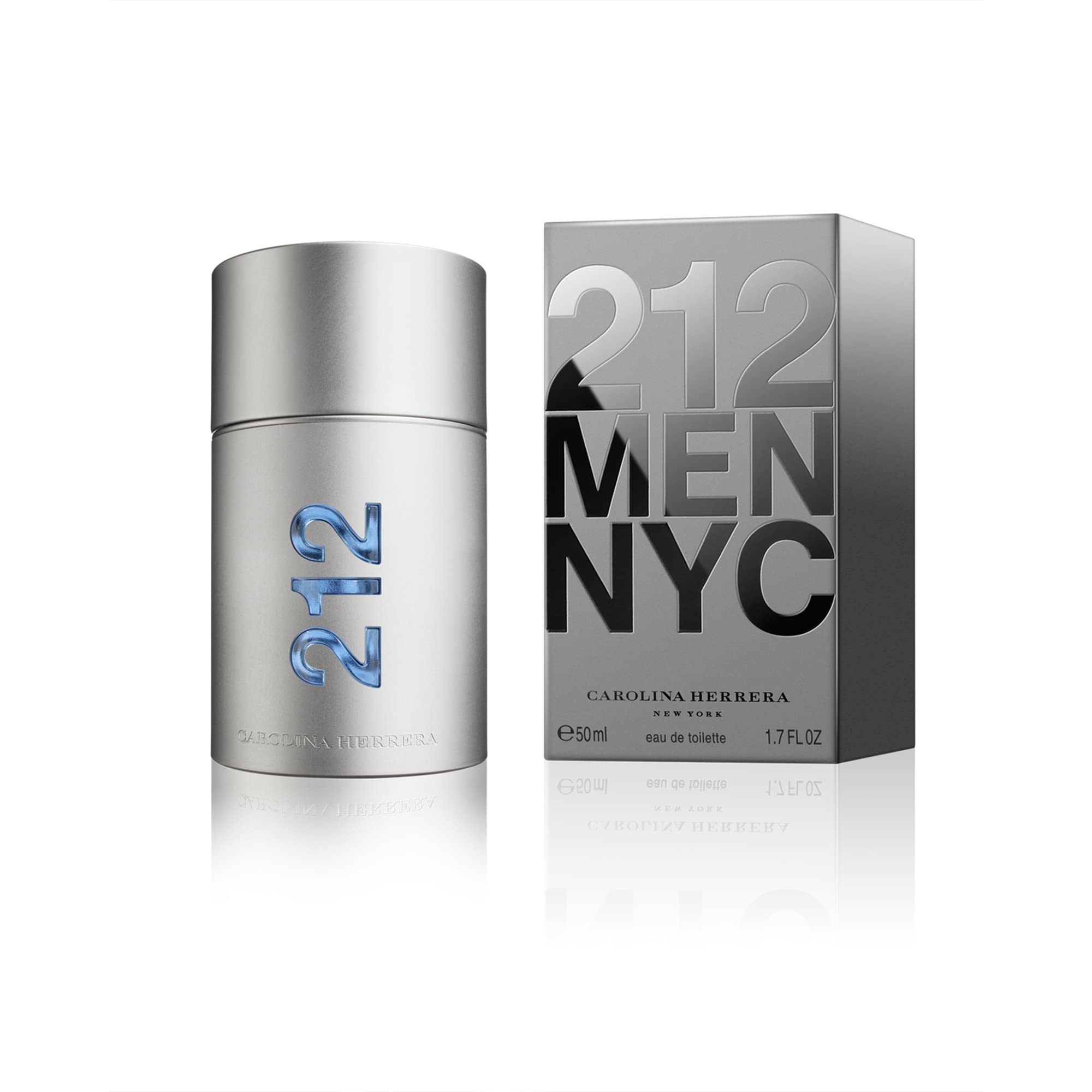 Carolina Herrera 212 Men Fragrance For Men - Timeless Scent - Warm Sandalwood - Fresh Notes - Beautifully Bright Fragrance - Energetic Green With Sensual Peppery Spices - Edt Spray - 1.7 Oz