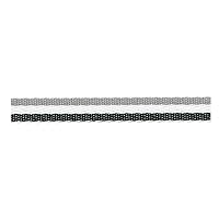 S.I.C. SIC-1008 Cotton Cedar Twill Ribbon (Stripe) 15 mm C/#34 Gray x Off White x Black 1 Roll (30 m)