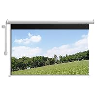 Projection Screen 100 Inch 16:9 Matte White Electric Motorized Projector Screen with 12V Trigger Remote Control for Home Theater