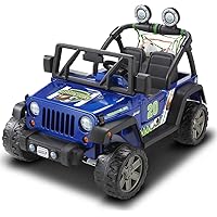 Power Wheels Ride-On Toy Gameday Jeep Wrangler Battery-Powered Vehicle with Sounds, Sports Net & 3 Balls, Preschool Kids Ages 3+ Years​