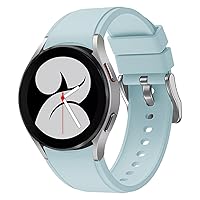 ANKANG 20mm Original Silicone WatchBand Strap for Samsung Galaxy Watch 4 40 44MM/Classic 42 46mm Smartwatch Wristband Bracelet (Color : Light Blue, Size : Watch4 Classic 42mm)